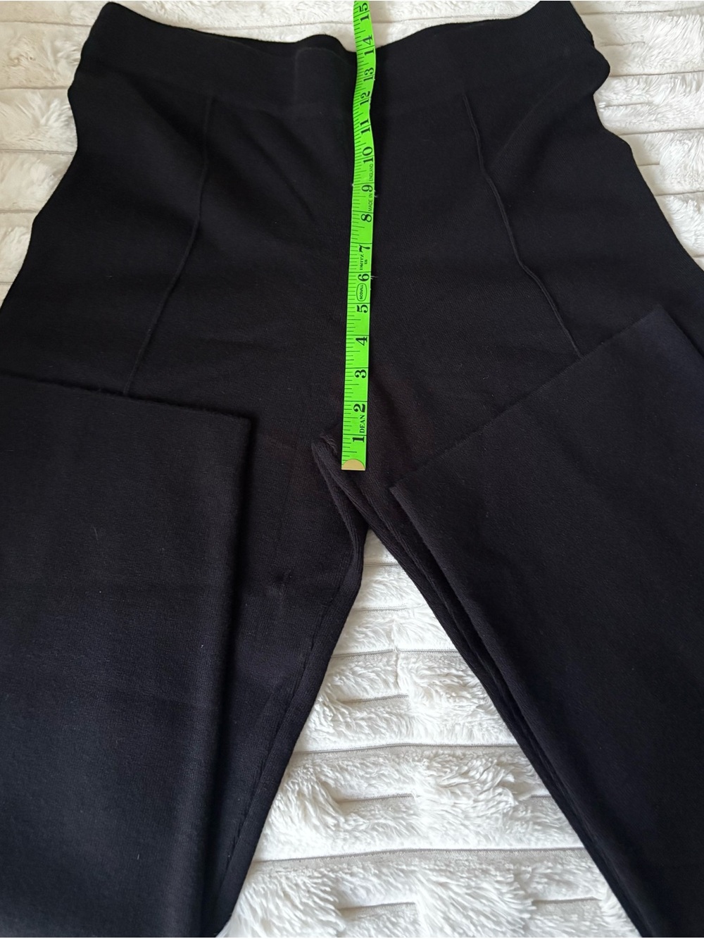 Marled 2-Piece Knit Set Sleeveless Mock Neck Top & Pants Black Size L - Picture 8 of 8